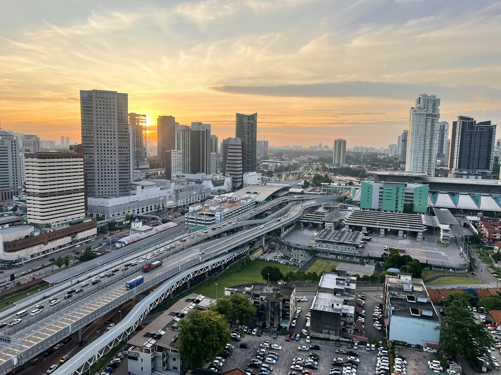 Malaysian city skyline